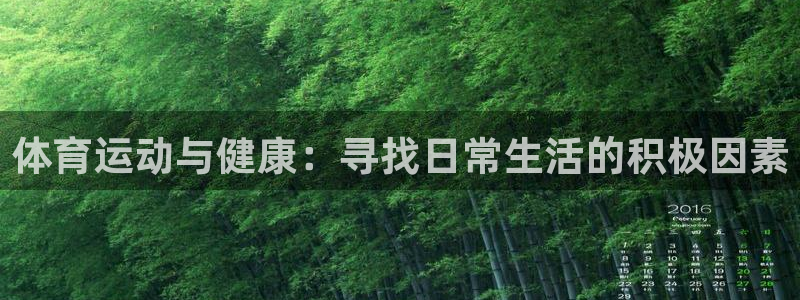 体育运动与健康：寻找日常生活的积极因素